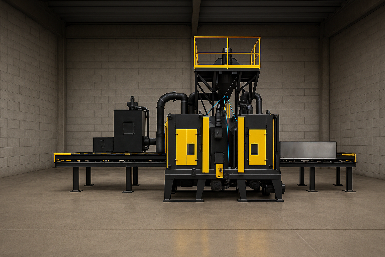 H shape shot blasting machine