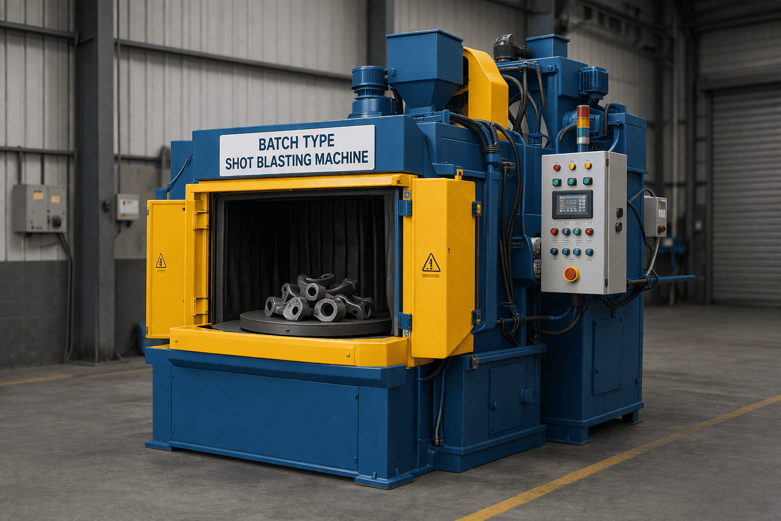 Industrial batch shot blasting machine (1)