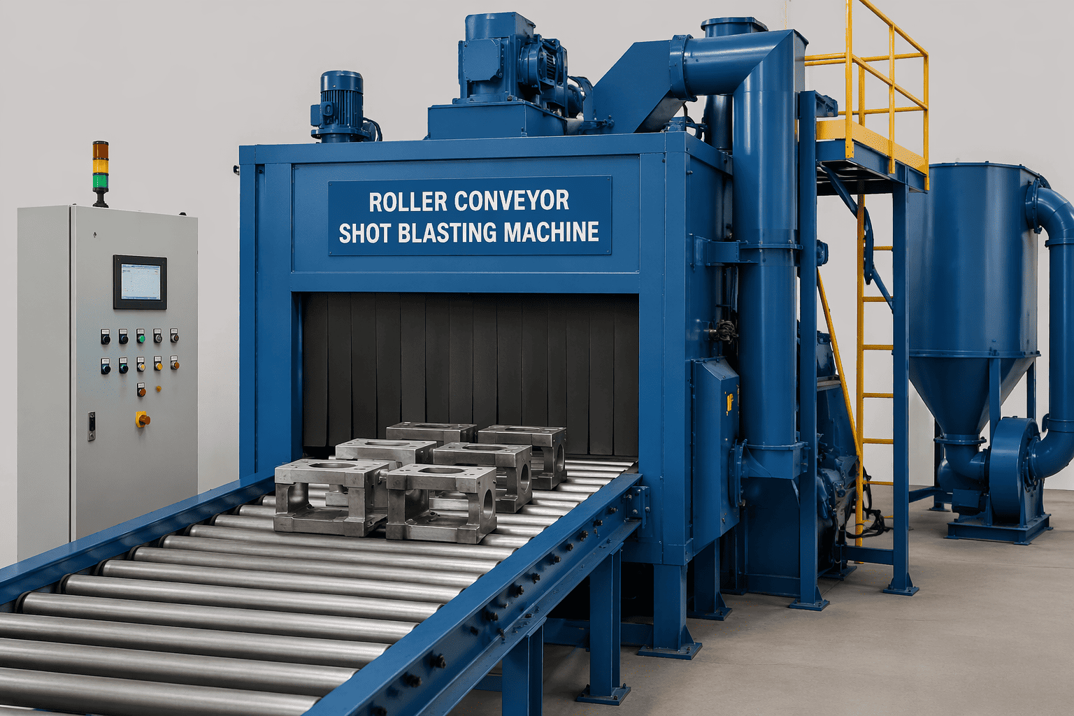 Industrial shot blasting machine setup (1)